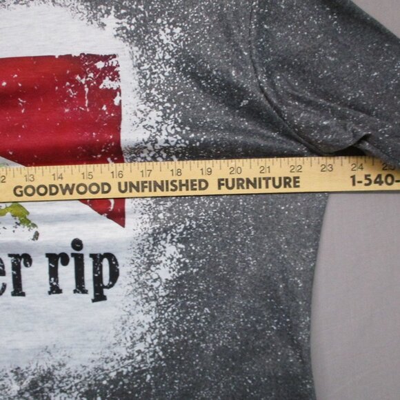 Let Er Rip Graphic Print T-Shirt Gray Men Size | XL - Picture 5 of 9